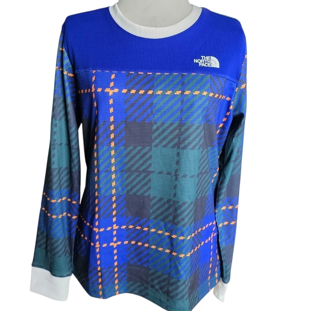 NWT North Face Women's Flash Dry Base Layer, Waffle Plaid, Size Large - Picture 2 of 11